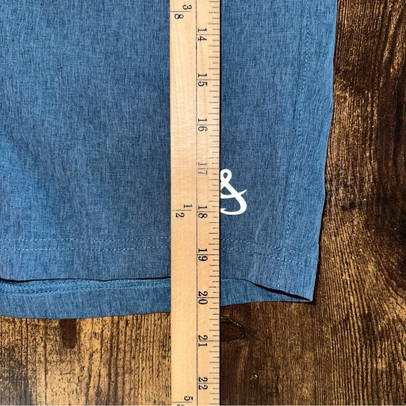 Hook & Tackle Men's Shorts Blue 38 Performance Outfitters Hi-Tide Hybrid Fishing - Picture 10 of 13